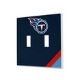 thumbnail image 1 of Tennessee Titans Diagonal Stripe Double Toggle Light Switch Plate, 1 of 4