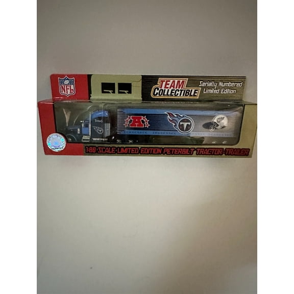 Tennessee Titans Fleer NFL Peterbilt Team Collectible Tractor Trailer 1:80 Scale Toy Vehicle