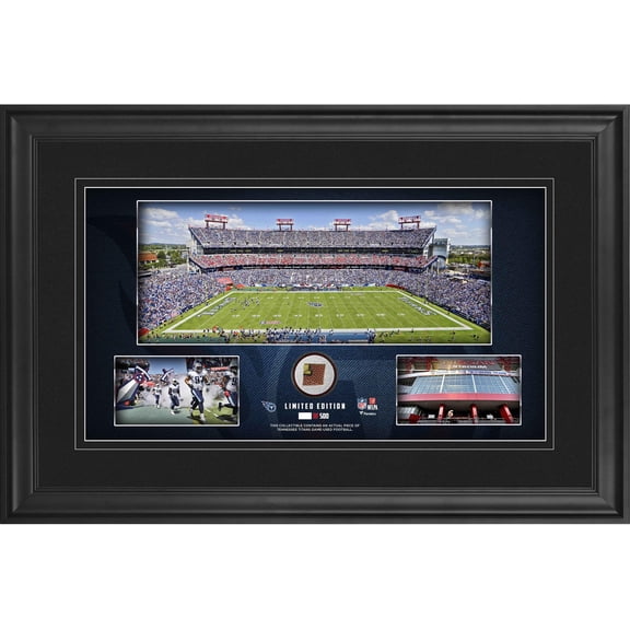Tennessee Titans Framed 10" x 18" Stadium Panoramic Collage with Game-Used Football - Limited Edition of 500