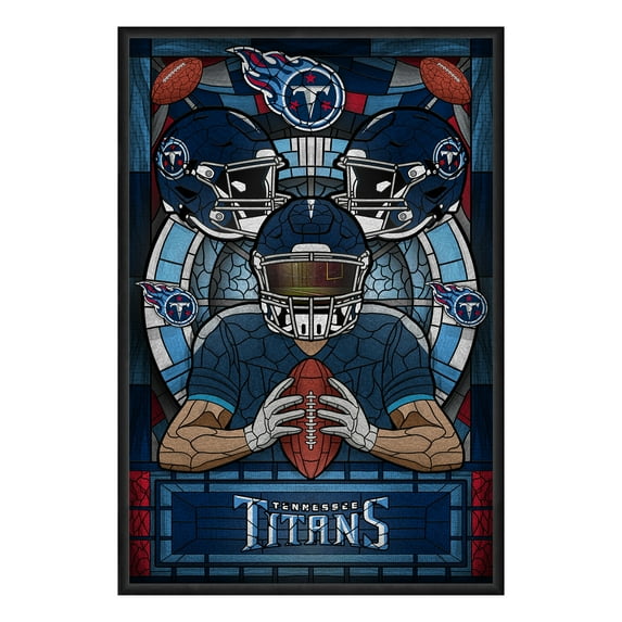 Tennessee Titans Framed Stained Glass Art Print