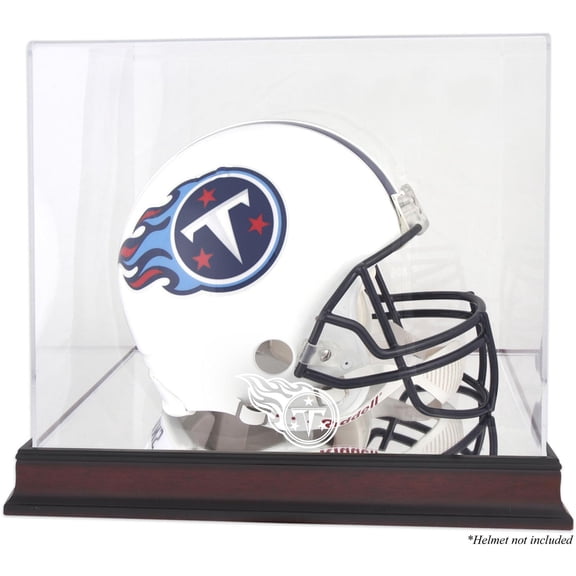 Tennessee Titans Mahogany Helmet Logo Display Case with Mirror Back