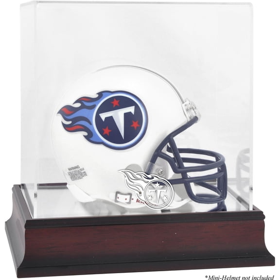 Tennessee Titans Mahogany Logo Mini Helmet Display Case