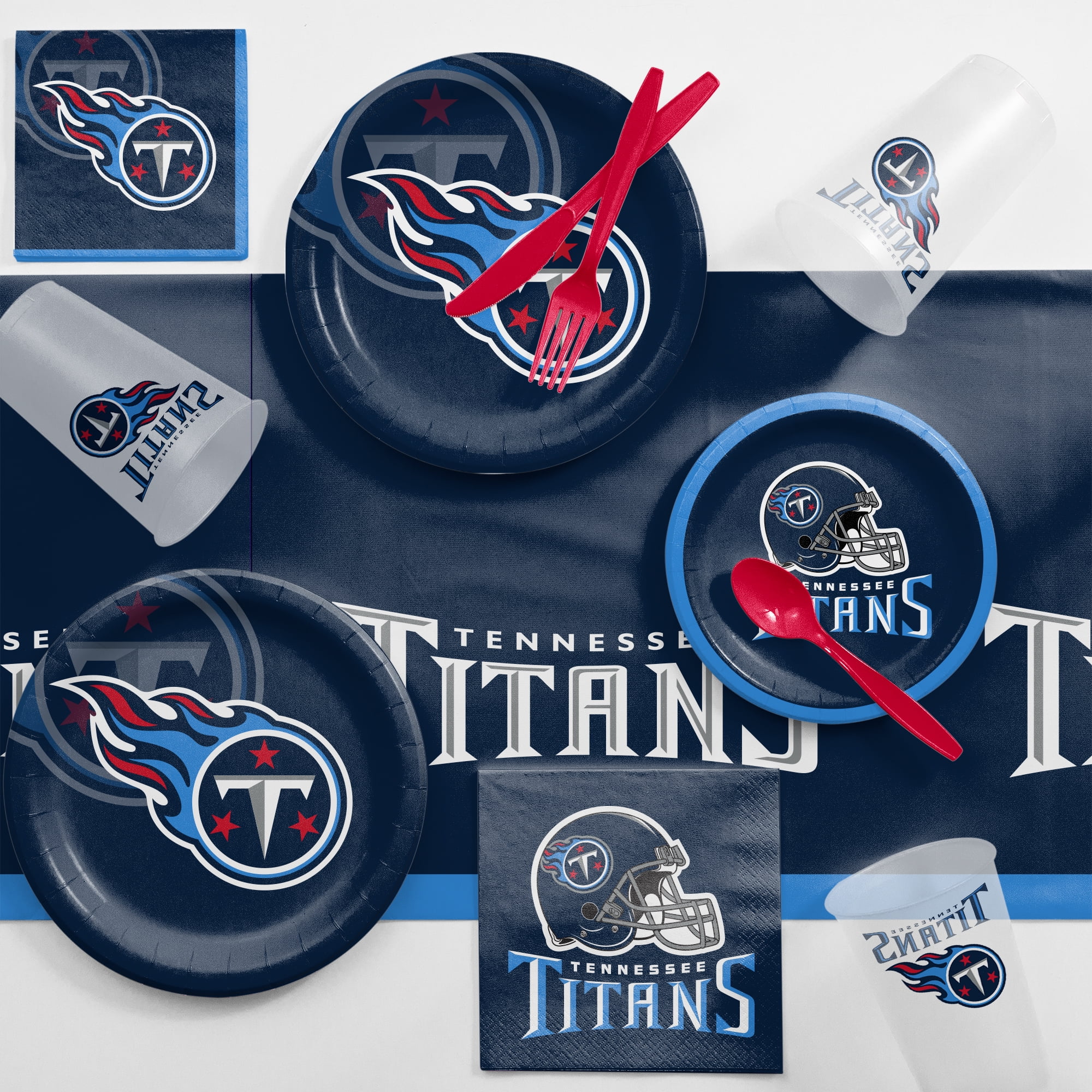 Tennessee Titans Party Supplies Kit, Serves 8 Titan's Fans 