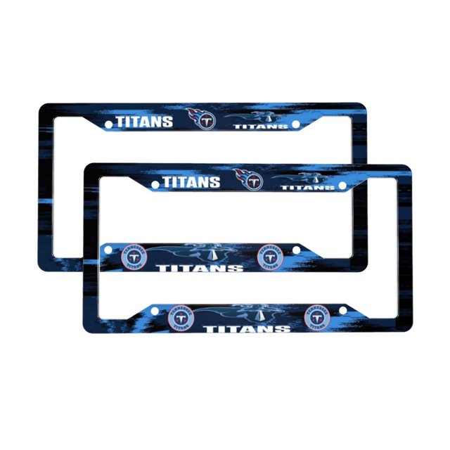 TitansAluminum License Plate Frame Four-Hole License Plate Frame (one pair) 12 Inches x 6 Inches Sun-Proof and Rust-Free Suitable For Cars/Trucks/SUVs