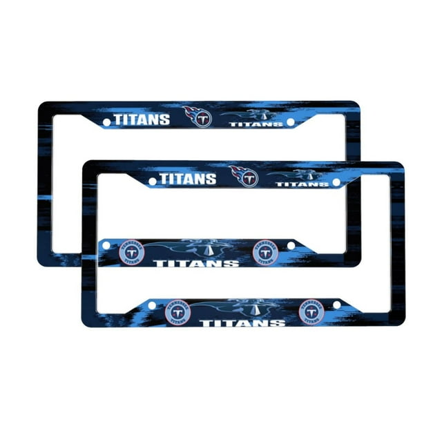 TitansAluminum License Plate Frame Four-Hole License Plate Frame (one pair) 12 Inches x 6 Inches Sun-Proof and Rust-Free Suitable For Cars/Trucks/SUVs