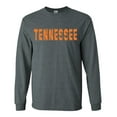 thumbnail image 1 of Tennessee Tshirt Football Team Color Tennessee Orange Distressed Tennessee State Name Rocky Top Mens Long Sleeve T-shirt Graphic Tee-Heather Grey-xl, 1 of 4