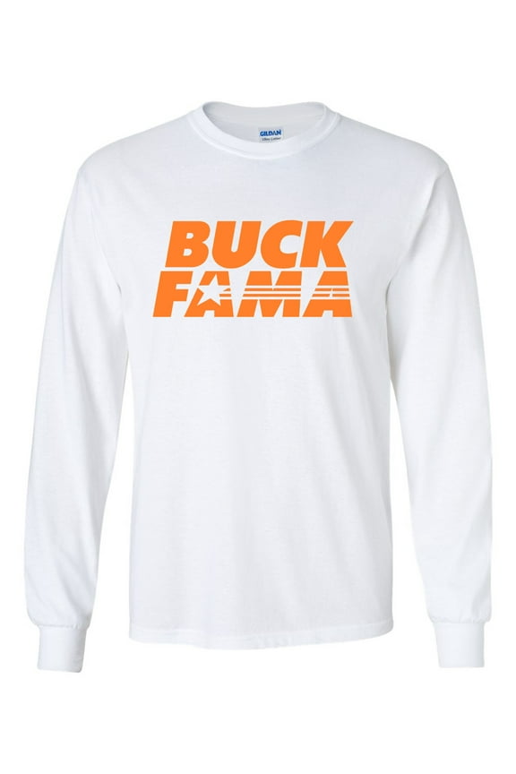 Tennessee Tshirt Football Team Color Tennessee Orange Tennessee Buck Fama Funny Rocky Top Mens Long Sleeve T-shirt Graphic Tee-White-small