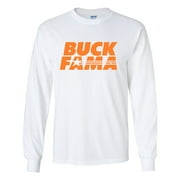 Tennessee Tshirt Football Team Color Tennessee Orange Tennessee Buck Fama Funny Rocky Top Mens Long Sleeve T-shirt Graphic Tee-White-small