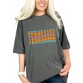 thumbnail image 1 of Tennessee, United States of America, State Themed, Groovy Retro Wavy Text, Pepper Comfort Colors T-Shirt, 3XL, 1 of 1