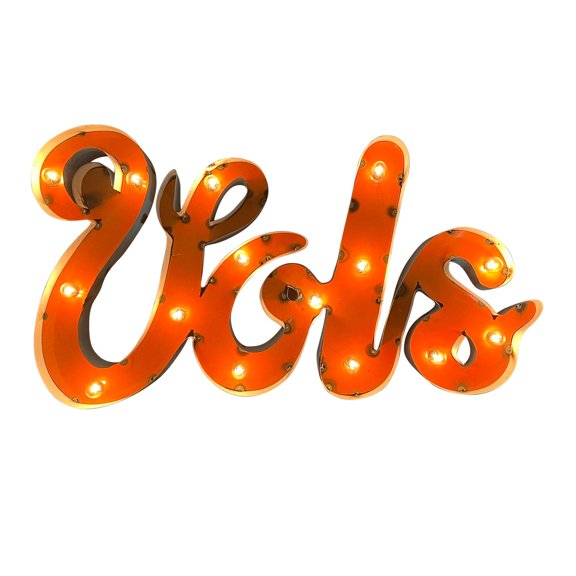 Tennessee Vols Lighted Recycled Metal Wall Decor