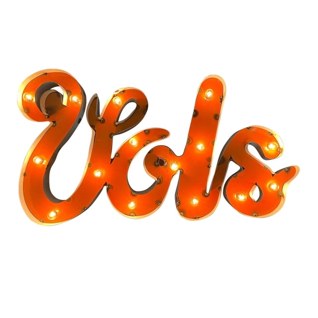 Curated visual reference: Gallery Detail: Tennessee Vols Lighted Recycled Metal Wall Decor