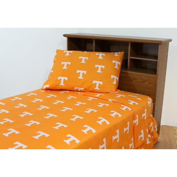Tennessee Vols Sheet Set Orange Cotton Twin XL 299 and Below
