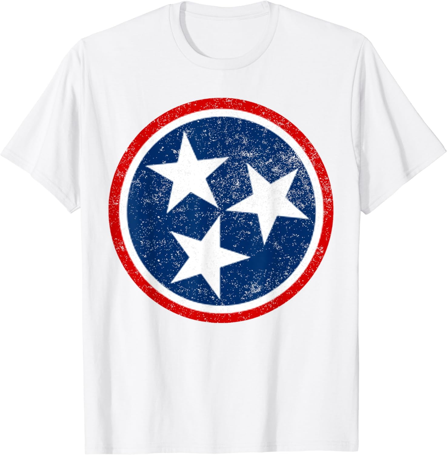 Tennessee Volunteer State - Distressed Tristar Flag Shirt Tennessee Volunteer State - Distressed Tristar Flag Shirt