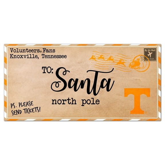 Tennessee Volunteers 6'' x 12'' Letter to Santa Sign
