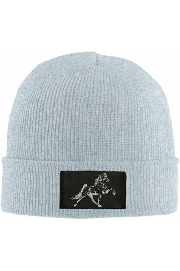 Tennessee Walking Horse Beanie Hat for Women Men Winter Hat Cuffed Winter Beanie Warm Skull Cap Plain Knit Hat Cap