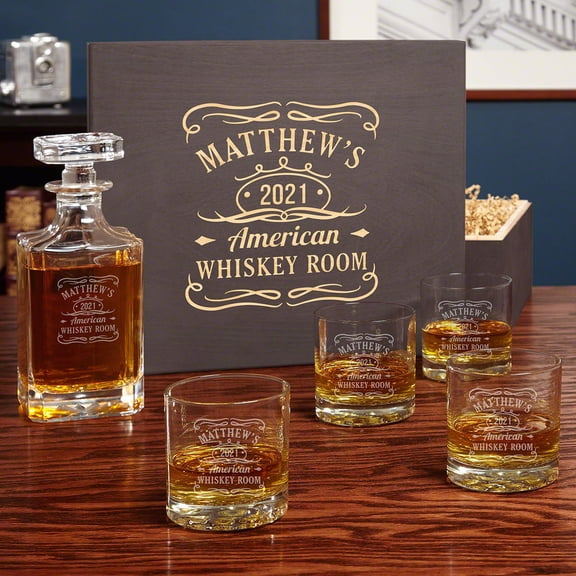 Tennessee Whiskey Personalized Decanter Set With Buckman Glasses