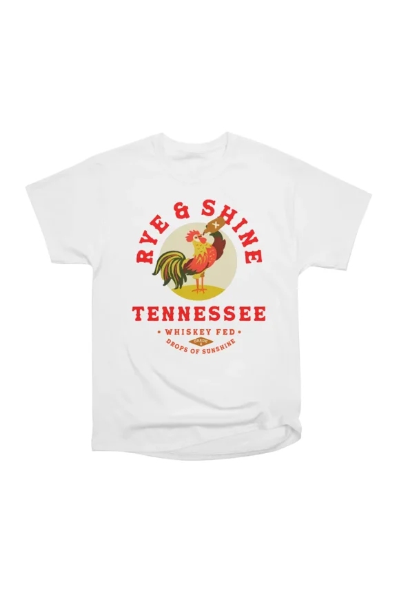 Tennessee Whiskey Shirt Rye Shine Bourbon Drinking Rooster T-Shirt Tee Gift For Him Merch