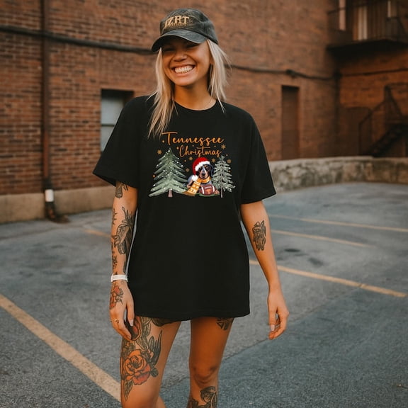 Tennessee Xmas Dog Lover Graphic Shirt Winter Holiday Pet Owner Tee Unisex Cotton T-Shirt, Sizes S-5XL