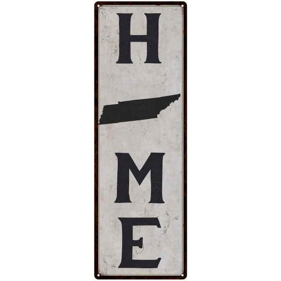 Tennessee is My Home Vintage Chic Wall Decor 8x24 Metal Sign 108240025041