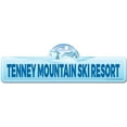 thumbnail image 1 of Tenney Mountain Ski Resort Street Sign | Indoor/Outdoor | Skiing Skier Snowboarder Décor for Ski Lodge Cabin Mountian House | SignMission personalized gift, 1 of 5