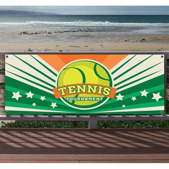 Tennis 13 oz Vinyl Banner With Metal Grommets
