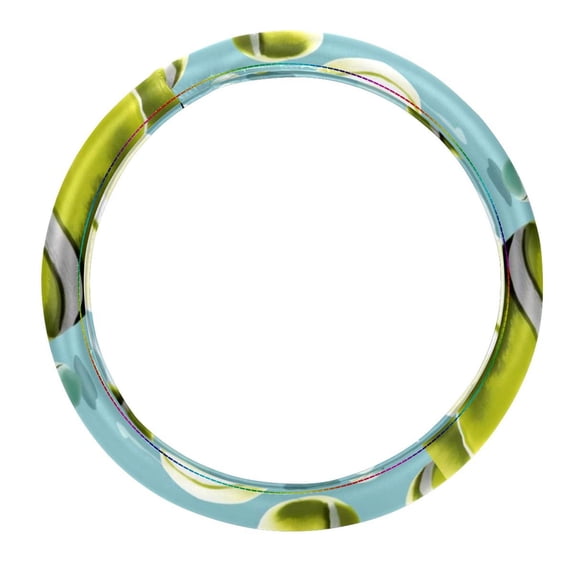 Tennis 14.5 Inch Printing PVC Leather Car Wheel Cover Steering Wheel Covers Auto Accessories