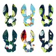 Tennis 6Piece Set of Detachable Rabbit Ear Bow Hair Rings Hair Ties