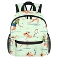 thumbnail image 1 of Tennis Airport Backpack Preppy Cute Mini Shoulder School Backpack Lightweight with Adjustable Shoulder Strap Large Capacity Printed Design, 1 of 6