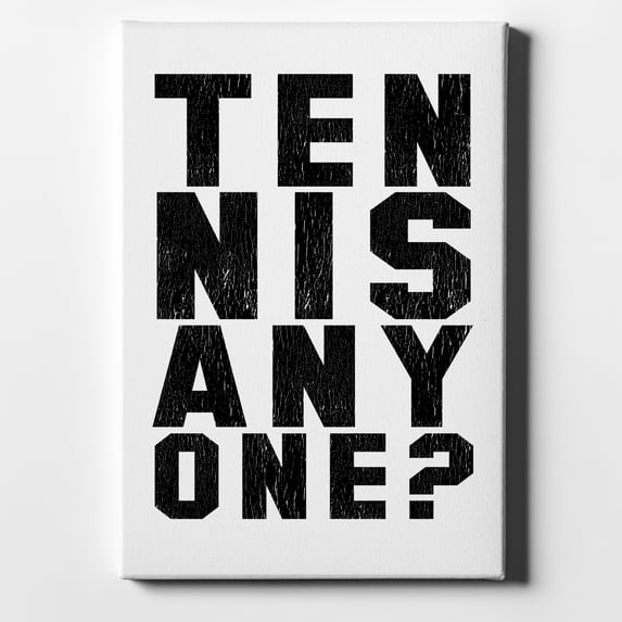 Tennis Anyone? - 11" x 14" - Decorative Canvas Wall Art - White Edge - 5/8" Gallery Wrapped