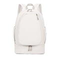 thumbnail image 1 of Tennis Backpack with Shoe Compartment, 30L Badminton Bag for 2 Rackets, White Sports Gym Backpack with Wet Pocket, Lightweight Taslon Fabric Travel Pack for Men Women, 1 of 8