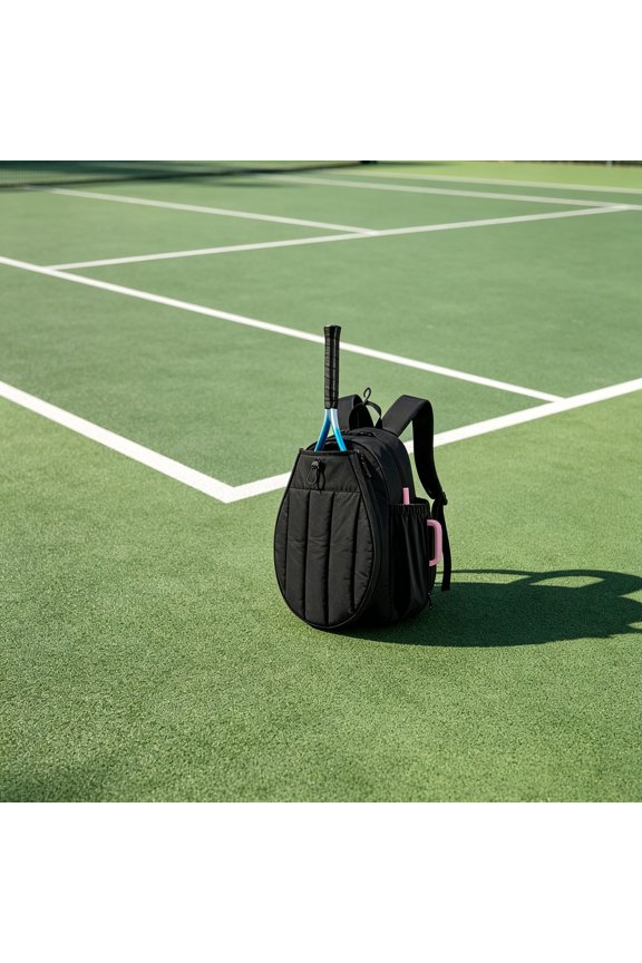 Tennis Backpack Storage Carry On Tennis Badminton Sports Backpack With External Pockets Suitable For Pickball Laptops Tool Bag
