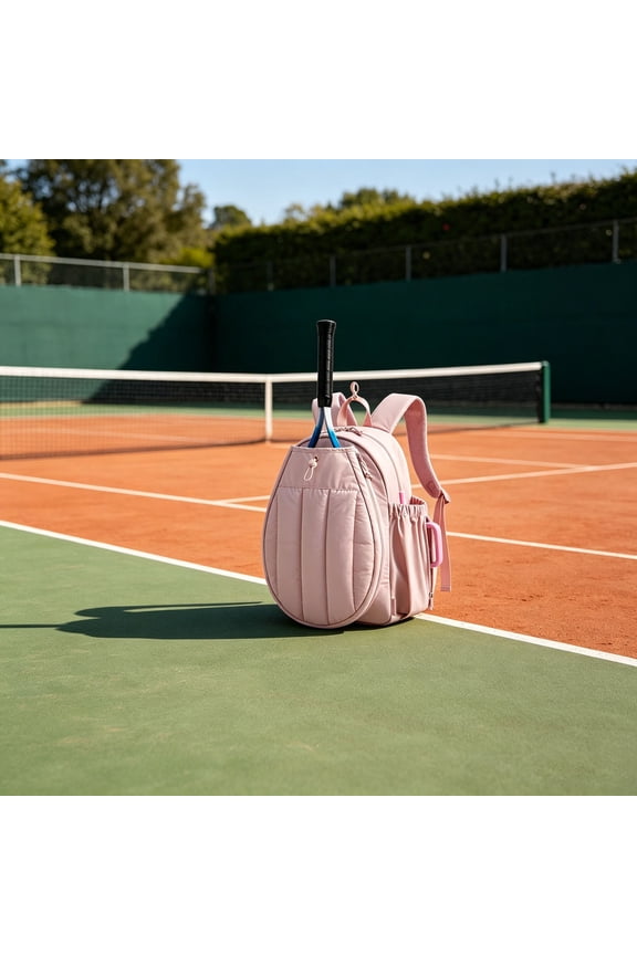 Tennis Backpack Storage Carry On Tennis Badminton Sports Backpack With External Pockets Suitable For Pickball Laptops Tool Bag