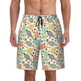 thumbnail image 1 of Tennis Badminton Racket Ball Pattern Men'S Beach Pants Quick Dry Short Swim Trunks With With Pockets And Mesh Lining Swimwear Beach Bathing Shorts X-Large, 1 of 1
