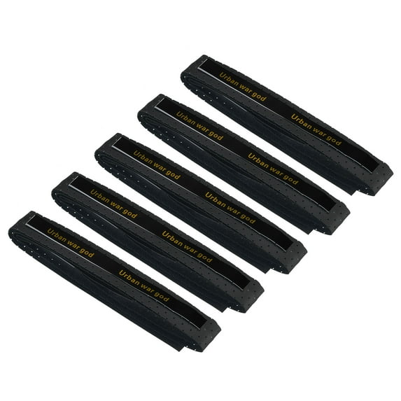 Tennis Badminton Racket Overgrip Anti Skid Sweatband Racquet Grip with Raised Ridges, Black 5 Pack