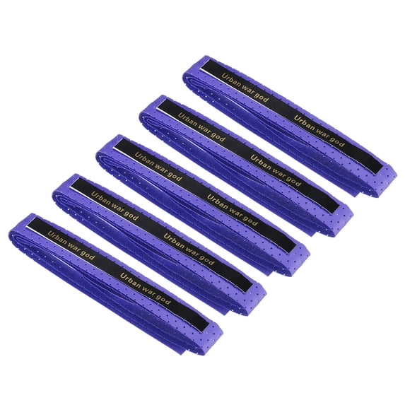 Tennis Badminton Racket Overgrip Anti Skid Sweatband Racquet Grip with Raised Ridges, Purple 5 Pack