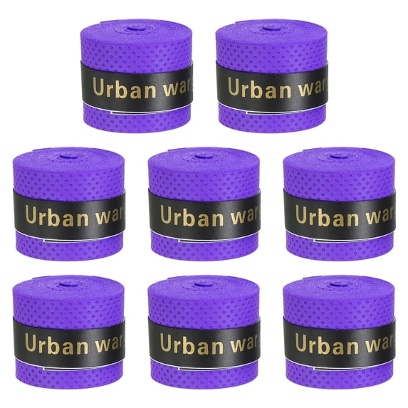 Tennis Badminton Racket Overgrip Non-Slip Sweatband Drumstick Tape, Purple 8 Pack