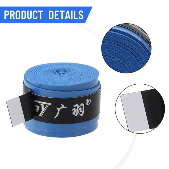 Tennis Badminton Squash Racket Non-Slip Grip Tape Hand Glue 110Cm Deep Blue