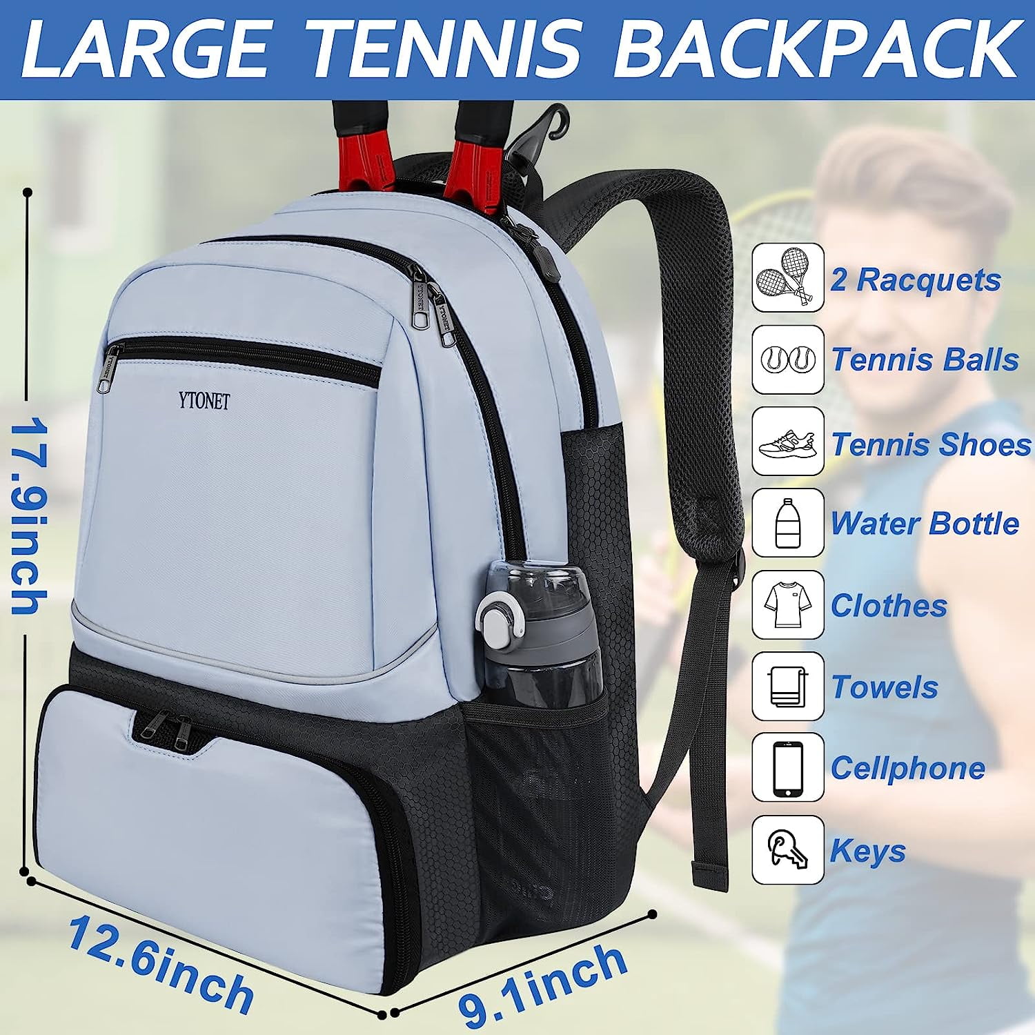 Tennis Bag - Hard 16 Inch Laptop Case Compatible for  ROG Strix G16