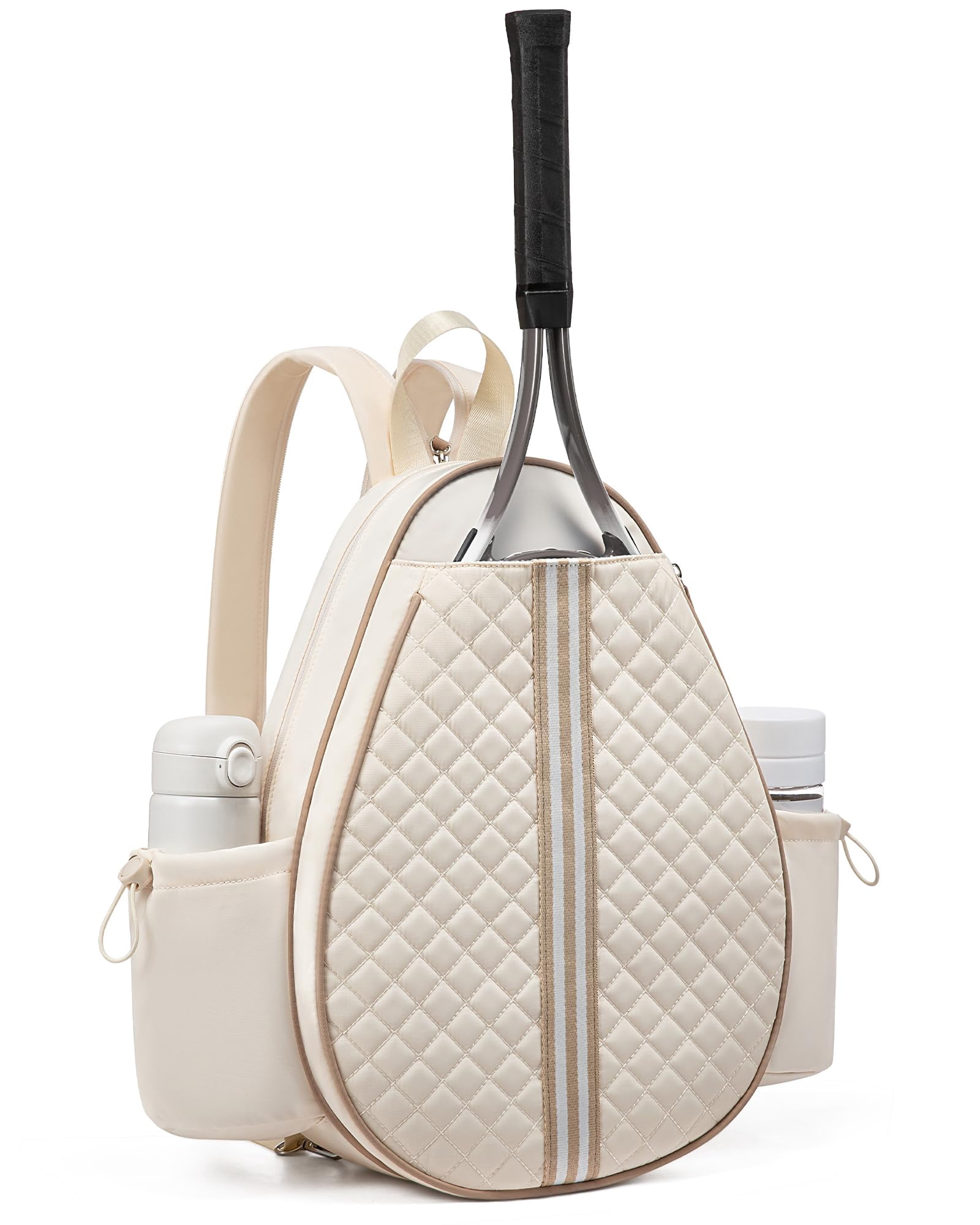 Tennis Bag  Quilted Sling Crossbody Backpack Water Resistant Racket Bags For Women Men Suitable Pickleball Badminton