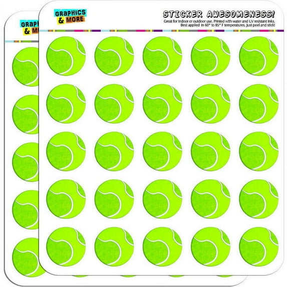 Tennis Ball 50 1" Planner Calendar Scrapbooking Crafting Stickers
