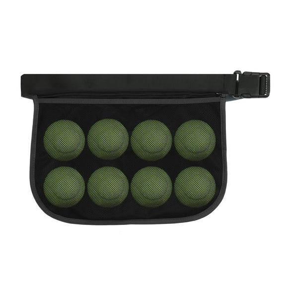 Tennis Ball Band Holder, Adjustable Pickleball Waist Pouch Ball Holder Waist Bag, Black