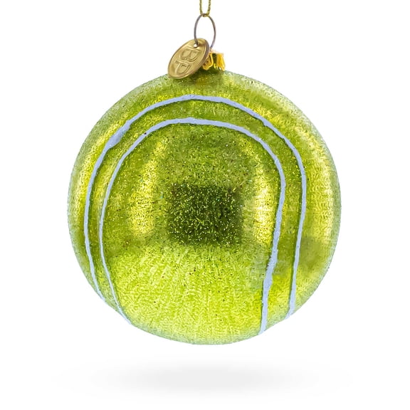 Tennis Ball Glass Christmas Ornament