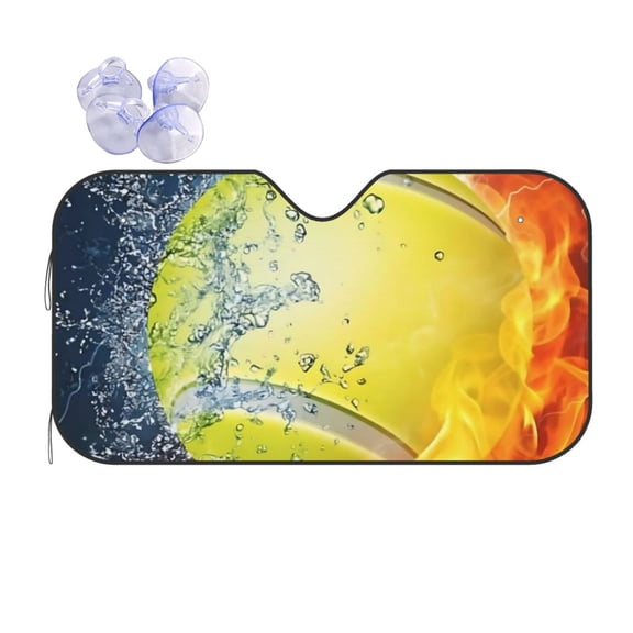 Tennis Ball Car Windshield Sun Shade Universal Fit Auto Sun Visor Protector