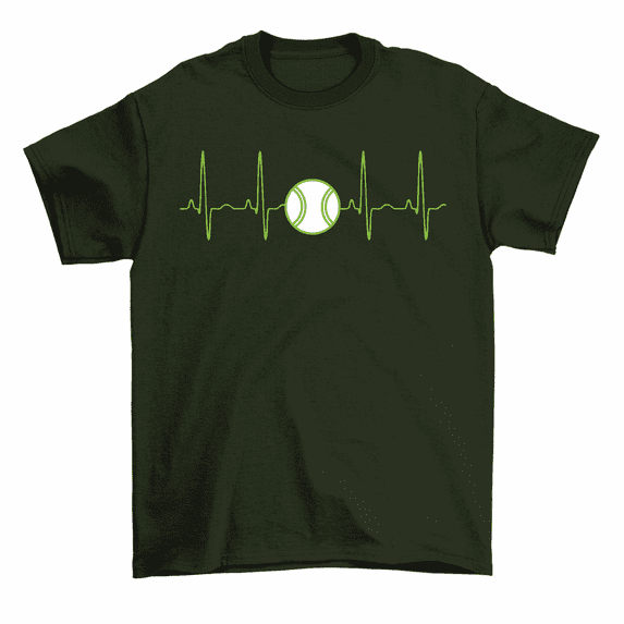 Tennis Ball EKG Heartbeat Tennis Coach Sports PlayerT-Shirt Men Women