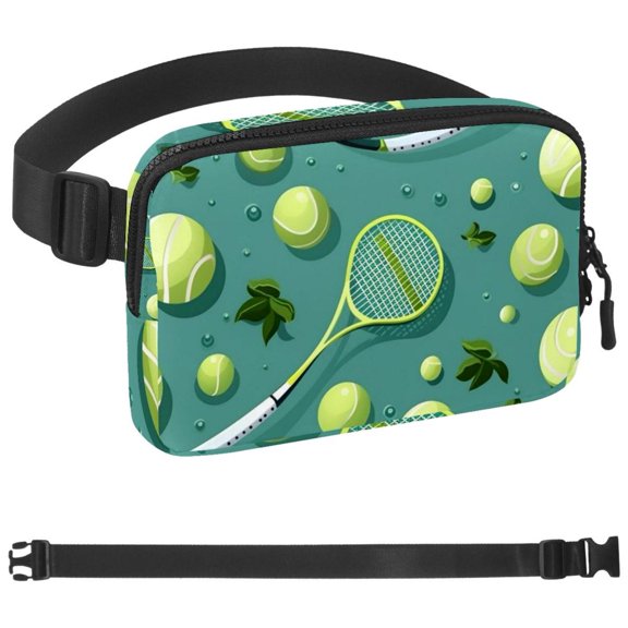 Tennis Ball Fanny Pack Belt Bag for Women and Men, Fashionable Waist Pack with Adjustable Strap for Traveling, Hiking, Jogging, Cycling