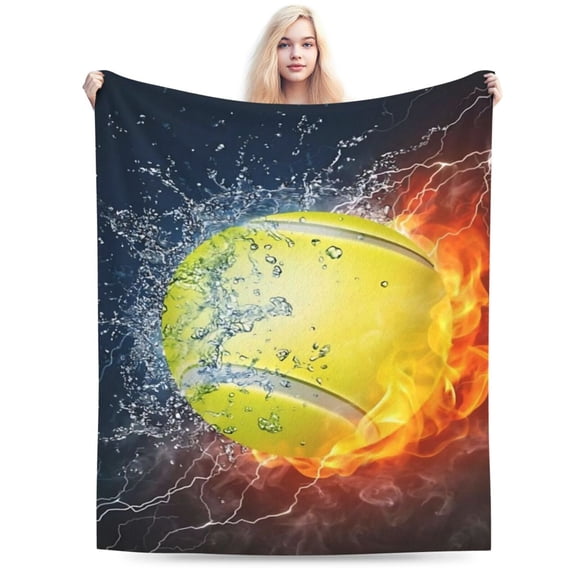 Tennis Ball Fun Throw Blanket Super Soft Warm 50x40