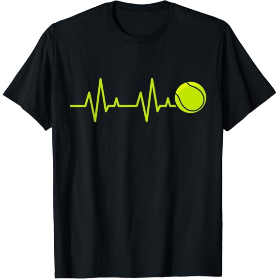 Tennis Ball Heartbeat Racket Sports Athlete Tennis T-Shirt