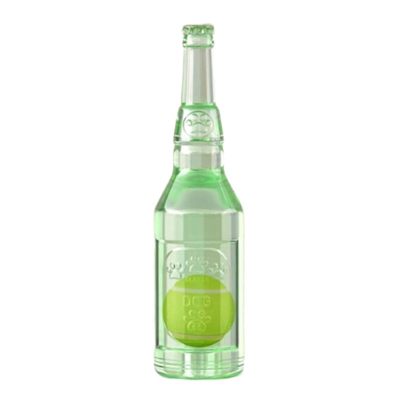 Tennis Ball In Bottle Dog Toy , Reinforced and Thickened Rubber Bottle Dog Chew Toy with Ball Squeaky Fetch Toy