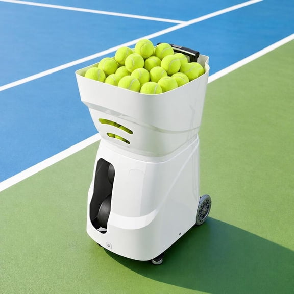Tennis Ball Machine, 110 Ball Capacity, App Remote Control, Topspin Backspin Flat, up to 75 Mph