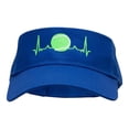 thumbnail image 1 of Tennis Ball Pulse Embroidered Cotton Twill Visor - Royal OSFM, 1 of 5